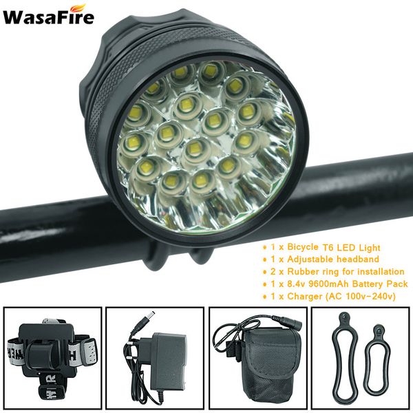 wasafire 40000 lumen 16*t6 leds bicycle lamp front headlight riding cycling bike front light for outdoor night riding camping
wasafire 40000 lumen 16*t6 leds bicycle lamp front headlight riding cycling bike front light for outdoor night riding camping