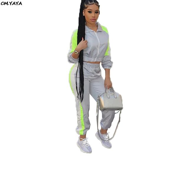 2019 new women zipper up spliced long sleeve jackets lantern pants suits two piece set sporty tracksuit active outfit 9010, White
2019 new women zipper up spliced long sleeve jackets lantern pants suits two piece set sporty tracksuit active outfit 9010, White
