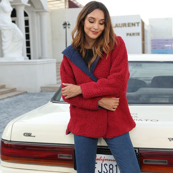 mydc women's clothing autumn and winter woolen coat female fashion hit color coat plush hooded plus velvet ladies casual, Black
mydc women's clothing autumn and winter woolen coat female fashion hit color coat plush hooded plus velvet ladies casual, Black