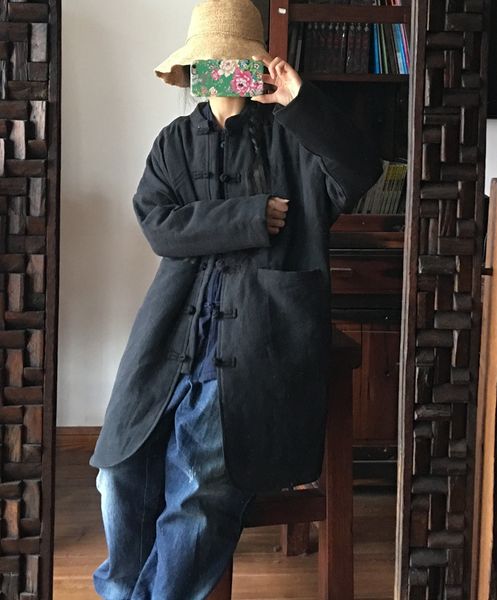 women loose cotton linen thin parkas ladies vintage casual thin outerwear padded coat female retro spring autumn overcoat, Black
women loose cotton linen thin parkas ladies vintage casual thin outerwear padded coat female retro spring autumn overcoat, Black