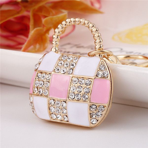 creative cartoon keychain handbag pendant keychain crystal rhinestone bag shape keyring for women, Silver
creative cartoon keychain handbag pendant keychain crystal rhinestone bag shape keyring for women, Silver