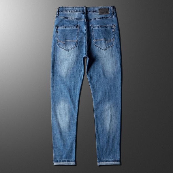 elasticity jeans men's summer thin section slim fit straight-cut men's trousers business casual pants, Blue
elasticity jeans men's summer thin section slim fit straight-cut men's trousers business casual pants, Blue