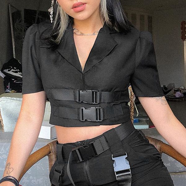 nclagen 2019 summer office lady notched buckles coats short sleeve navel bare cropped jackets women black outerwear coat, Black;brown
nclagen 2019 summer office lady notched buckles coats short sleeve navel bare cropped jackets women black outerwear coat, Black;brown