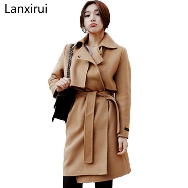 korean slim woman wool coat winter fashion pure color long sleeve waist coat loose warm woolen plus size s -xl, Tan;black
korean slim woman wool coat winter fashion pure color long sleeve waist coat loose warm woolen plus size s -xl, Tan;black