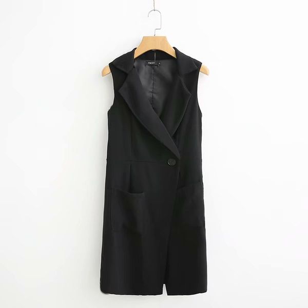 women's vests fashion women xd55-1433 european style double breasted vest dress, Black;white
women's vests fashion women xd55-1433 european style double breasted vest dress, Black;white