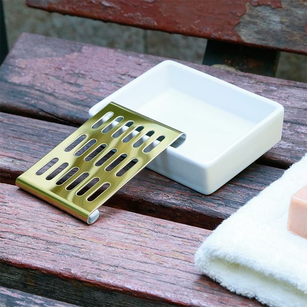 304 stainless steel ceramic dish double drain soap holder creative black soap box bathroom soap box rack
304 stainless steel ceramic dish double drain soap holder creative black soap box bathroom soap box rack