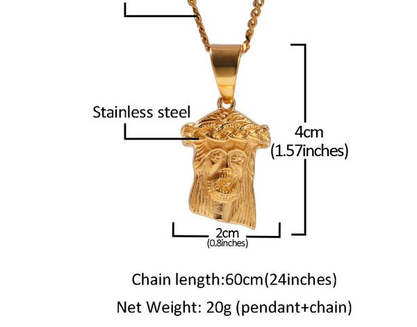 new men's fashion designer luxurious accessories european and american hip-hop stainless steel jesus pendant vacuum color preservation, Silver
new men's fashion designer luxurious accessories european and american hip-hop stainless steel jesus pendant vacuum color preservation, Silver