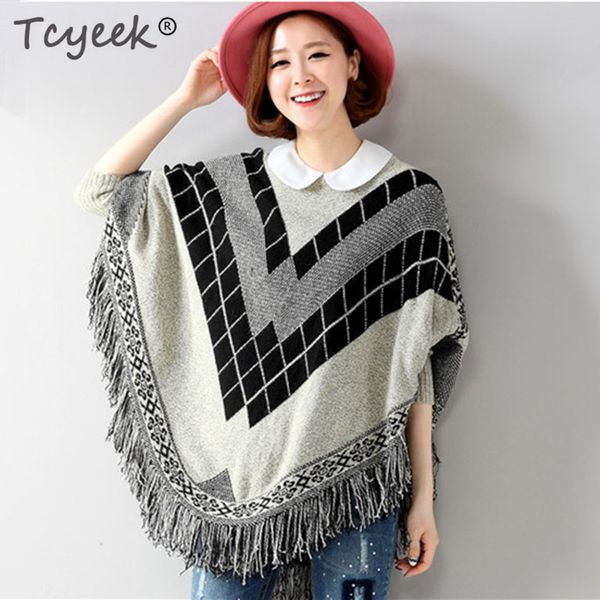 tcyeek winter clothes women 2019 korean fashion kintted vintage sweater print cloak long pullover ladies autumn warm llt8510, Black
tcyeek winter clothes women 2019 korean fashion kintted vintage sweater print cloak long pullover ladies autumn warm llt8510, Black