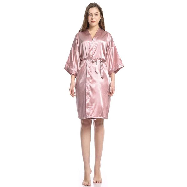 pink solid dress rayon robe women's pajamas bathrobe dressing gowns for women bride bridesmaid wedding robes sleepwear, Black;red
pink solid dress rayon robe women's pajamas bathrobe dressing gowns for women bride bridesmaid wedding robes sleepwear, Black;red