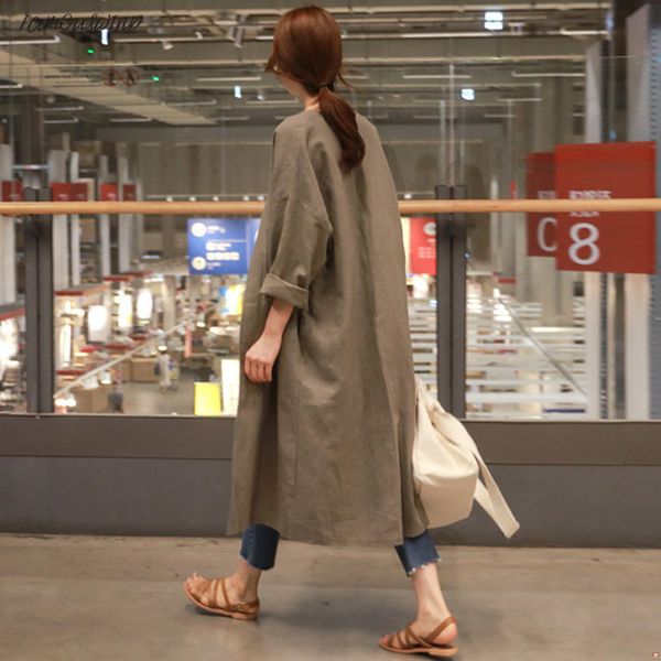cotton long and linen sun protection clothing female autumn polyester / nylon large size loose thin over knee cardigan trench coat mz2923, Tan;black
cotton long and linen sun protection clothing female autumn polyester / nylon large size loose thin over knee cardigan trench coat mz2923, Tan;black