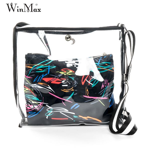 winmax fashion handbags transparent women's shoulder messenger bag women beach bag casual shopping
winmax fashion handbags transparent women's shoulder messenger bag women beach bag casual shopping