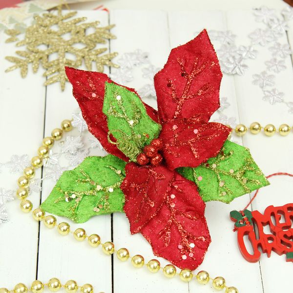 5pcs cuttings artificial flannelette flowers sequins glitter poinsettia home ornament festival christmas tree decor party supply
5pcs cuttings artificial flannelette flowers sequins glitter poinsettia home ornament festival christmas tree decor party supply