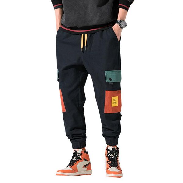 2019 spring harem cargo pants men streetwear fashion hiphop elastic waist casual long baggy pants male tooling trousers, Black 
2019 spring harem cargo pants men streetwear fashion hiphop elastic waist casual long baggy pants male tooling trousers, Black