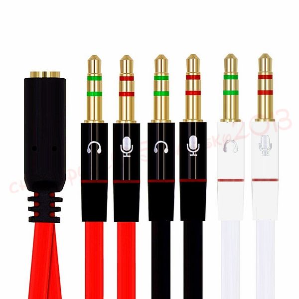 3,5 мм jack audio splitter женского 2 мужских наушники mic audio y splitter плоского стерео адаптер для планшетных пк ноутбука
3,5 мм jack audio splitter женского 2 мужских наушники mic audio y splitter плоского стерео адаптер для планшетных пк ноутбука