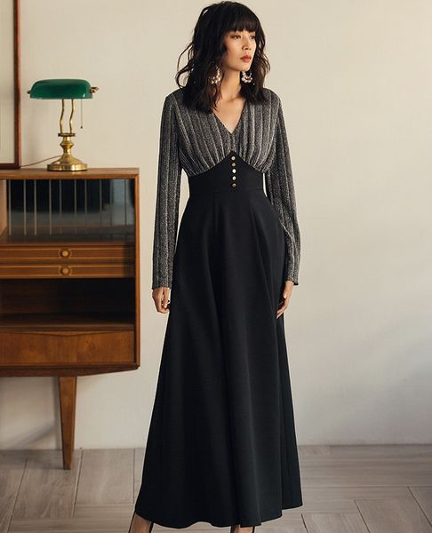 High Quality Brand Long Dress 2019 Spring Fashion Evening Party Maxi Dress Women V-Neck Striped Print Patchwork Vintage
High Quality Brand Long Dress 2019 Spring Fashion Evening Party Maxi Dress Women V-Neck Striped Print Patchwork Vintage