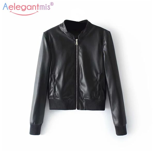 aelegantmis autumn high street casual short pu leather jacket women soft faux leather biker bomber jacket female outerwear black
aelegantmis autumn high street casual short pu leather jacket women soft faux leather biker bomber jacket female outerwear black