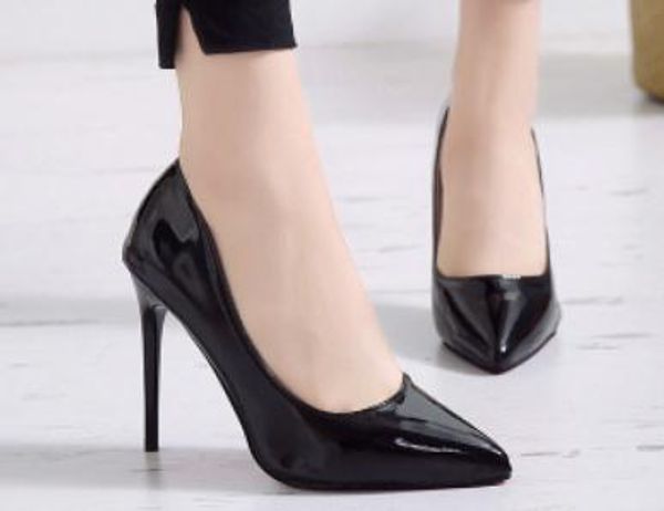 2020 women's shoes in spring and autumn with new style high heel fine heel pointed end@6108, Black
2020 women's shoes in spring and autumn with new style high heel fine heel pointed end@6108, Black