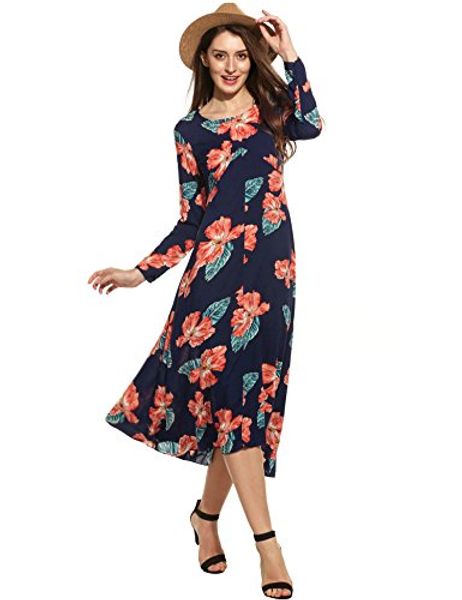 zeagoo women crew neck 3/4 sleeve floral print summer casual party flowy midi beach dress, Black;gray
zeagoo women crew neck 3/4 sleeve floral print summer casual party flowy midi beach dress, Black;gray