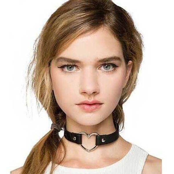 new fashion women men cool punk goth rivet heart-shape leather collar choker necklace jewelry accessories, Golden;silver
new fashion women men cool punk goth rivet heart-shape leather collar choker necklace jewelry accessories, Golden;silver