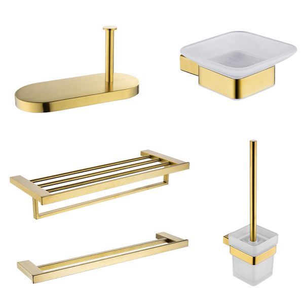 bathroom accessories brushed gold toothbrush holder metal wall toilet roll paper holder sus304 stainless steel bath set hooks
bathroom accessories brushed gold toothbrush holder metal wall toilet roll paper holder sus304 stainless steel bath set hooks