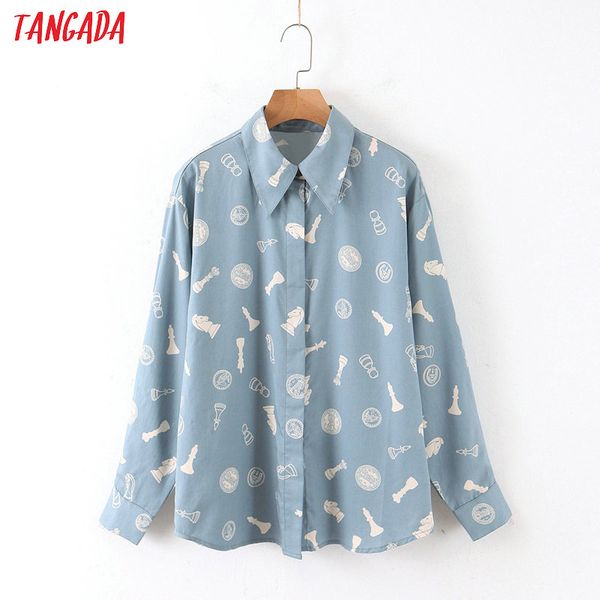 tangada women blue print cotton shirts long sleeve turn down collar elegant office ladies spring blouses qb83, White
tangada women blue print cotton shirts long sleeve turn down collar elegant office ladies spring blouses qb83, White