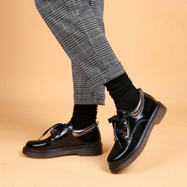 women sneakers lace up leather low heel grils ribbon shoes non-slip ladies oxford casual shoes b62-44 jy, Black
women sneakers lace up leather low heel grils ribbon shoes non-slip ladies oxford casual shoes b62-44 jy, Black
