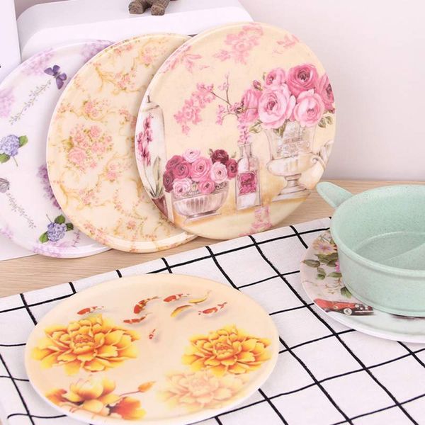 melamine table insulation pad flower cluster imitation porcelain creative round anti-coffee tray kitchen decoration placemat
melamine table insulation pad flower cluster imitation porcelain creative round anti-coffee tray kitchen decoration placemat