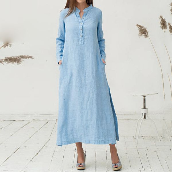 plus size long sleeve dress elegant women long sleeve maxi long dress vintage pockets slit casual cotton spring summer sundress, Black;gray
plus size long sleeve dress elegant women long sleeve maxi long dress vintage pockets slit casual cotton spring summer sundress, Black;gray