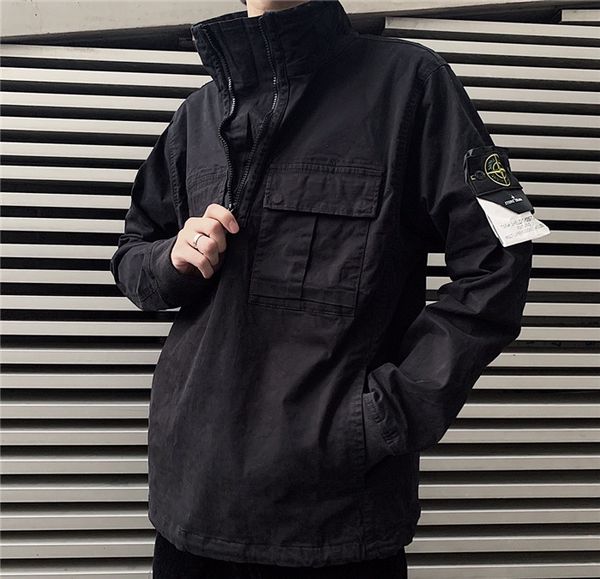 19fw new luxuriou brand de ign compa half zip pocket overall jacket windbreaker men women treetwear weat hirt outdoor hirt, Gray;blue
19fw new luxuriou brand de ign compa half zip pocket overall jacket windbreaker men women treetwear weat hirt outdoor hirt, Gray;blue