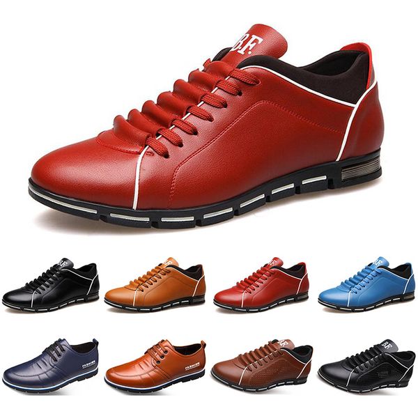 2020 designer men leather casual shoes black navy blue red brown business fashion flat party size 38-45 mens trainers sneaker color4
2020 designer men leather casual shoes black navy blue red brown business fashion flat party size 38-45 mens trainers sneaker color4