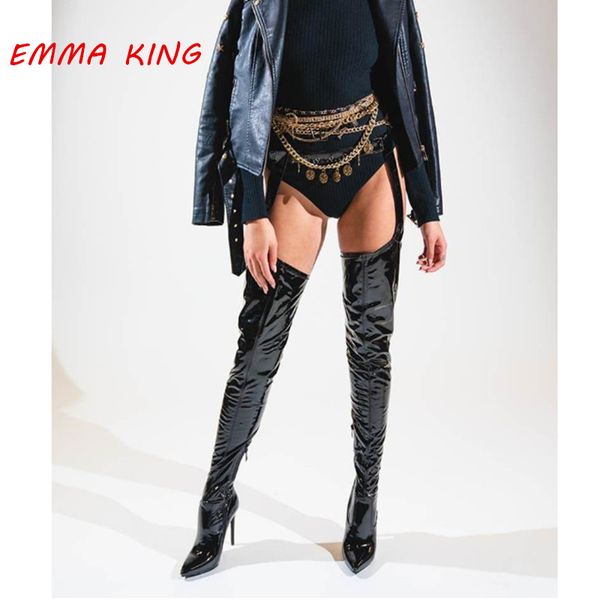 2020 stretch waist belted over knee boots women winter pointed toe stiletto knight boots side zip high heels shoes woman, Black
2020 stretch waist belted over knee boots women winter pointed toe stiletto knight boots side zip high heels shoes woman, Black