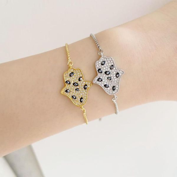hecheng palm eyes bracelet gold silver color cz copper bracelet wholesale for women gift diy accessories jewelry vs181, Golden;silver
hecheng palm eyes bracelet gold silver color cz copper bracelet wholesale for women gift diy accessories jewelry vs181, Golden;silver