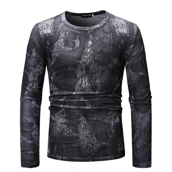 mens casual tshirt designer printed slim pullover tee fashion mens long sleeves, White;black
mens casual tshirt designer printed slim pullover tee fashion mens long sleeves, White;black