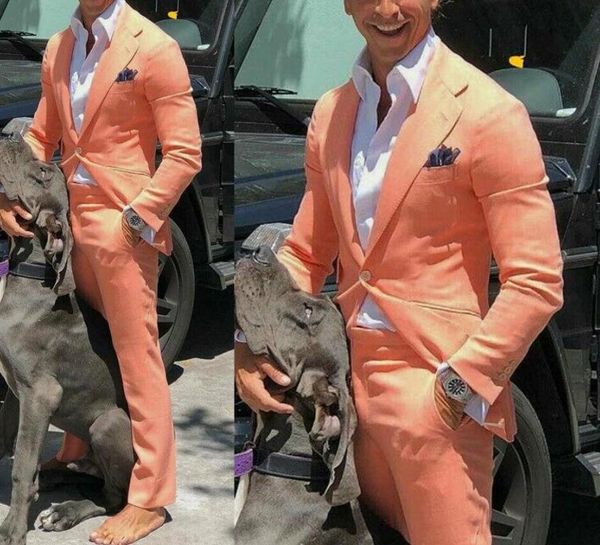 beach peach mens suits one button peaked lapel groom wear wedding tuxedos formal prom man blazer suit (jacket+pants), White;black
beach peach mens suits one button peaked lapel groom wear wedding tuxedos formal prom man blazer suit (jacket+pants), White;black