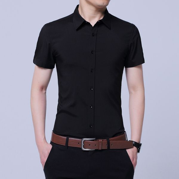 2019 new fashion mens shirt casual slim fit business formal shirt short sleeve mens solid homme asian size 5xl, White;black
2019 new fashion mens shirt casual slim fit business formal shirt short sleeve mens solid homme asian size 5xl, White;black