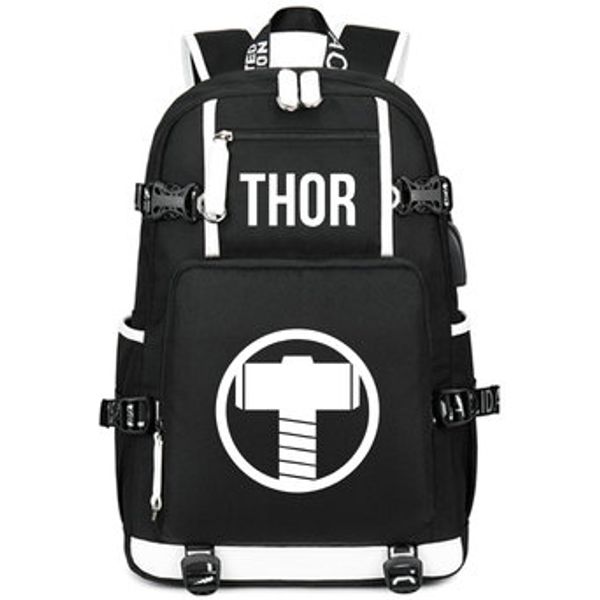 

Quake backpack Thor day pack Heavy hammer school bag Super hero packsack Laptop rucksack Sport schoolbag Out door daypack