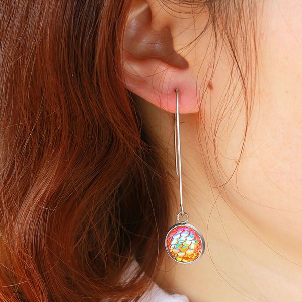 new fashion girl flake long stainless steel earing bijoux for women wedding jewelry punk dangle ing, Silver
new fashion girl flake long stainless steel earing bijoux for women wedding jewelry punk dangle ing, Silver