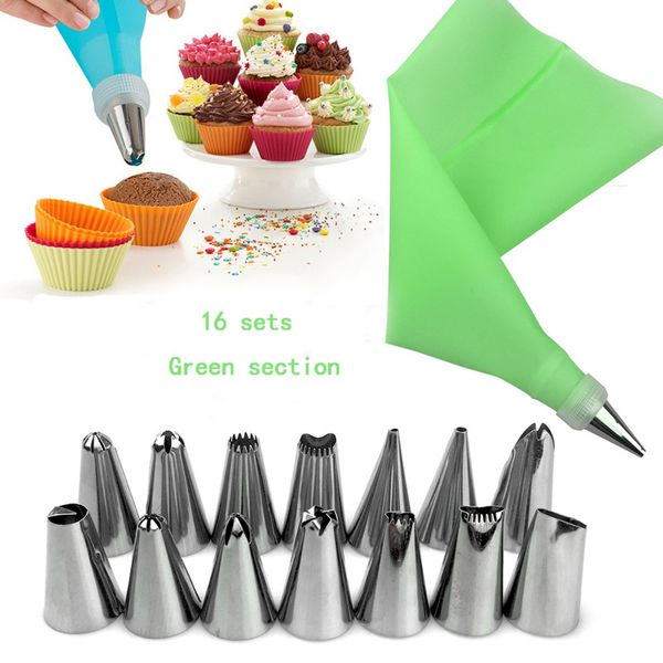 16pcs stainless steel cake decorative mouth icing piping nozzles cake decorating pastry tip fondant cream baking accessories
16pcs stainless steel cake decorative mouth icing piping nozzles cake decorating pastry tip fondant cream baking accessories