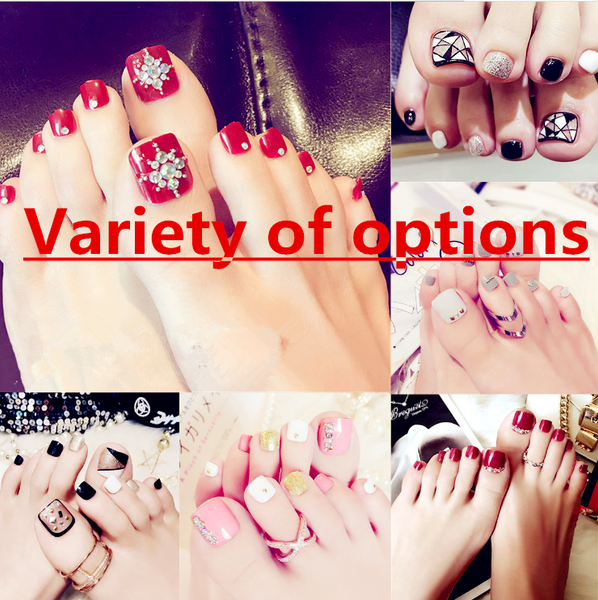 2019 japanese and korean toe nails finished fashion fake foot nails bride lasting waterproof variety collection, Red;gold
2019 japanese and korean toe nails finished fashion fake foot nails bride lasting waterproof variety collection, Red;gold