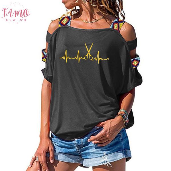 new summer heartbeat hairdresser t shirt women cotton short sleeve girls tshirt barber t shirt hollow out shoulder tee, White
new summer heartbeat hairdresser t shirt women cotton short sleeve girls tshirt barber t shirt hollow out shoulder tee, White