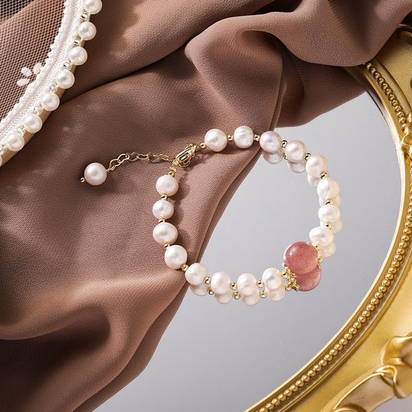 2020 korea selling fashion jewelry high-end natural freshwater pearl beaded round stone bead elegant women bracelet, Golden;silver
2020 korea selling fashion jewelry high-end natural freshwater pearl beaded round stone bead elegant women bracelet, Golden;silver