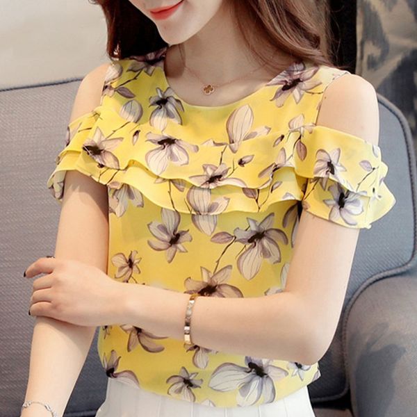 с коротким рукавом летние топы блузка женщины с плеча топ blusas mujer de moda 2020 оборками печати шифоновая блузка рубашка одежда c966, White
с коротким рукавом летние топы блузка женщины с плеча топ blusas mujer de moda 2020 оборками печати шифоновая блузка рубашка одежда c966, White