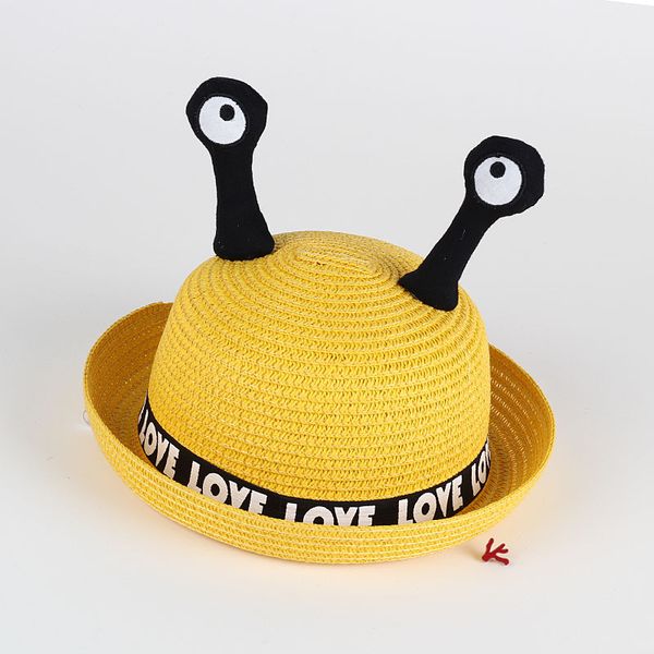 new style cartoon antennae cute children animal straw hat baby sun hat mz2282, Yellow
new style cartoon antennae cute children animal straw hat baby sun hat mz2282, Yellow