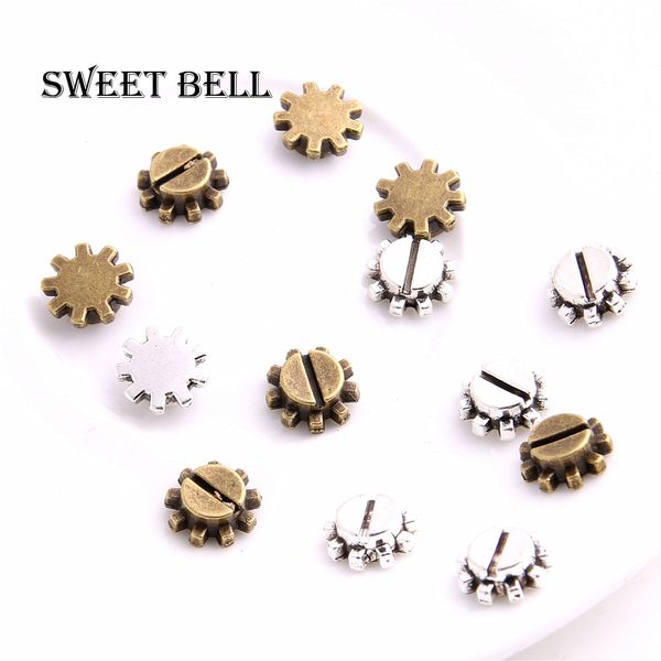 sweet bell 50pcs 11mm two color steampunk gear jewelry charms zinc alloy trendy cameo small gear pendant jewelry, Bronze;silver
sweet bell 50pcs 11mm two color steampunk gear jewelry charms zinc alloy trendy cameo small gear pendant jewelry, Bronze;silver