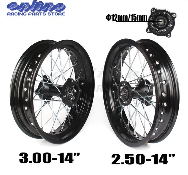 14" inch front rear wheels set 2.50-14"3.00-14" alloy rim for kayo bse apollo xmotos racing supermoto dirt pit bike off road
14" inch front rear wheels set 2.50-14"3.00-14" alloy rim for kayo bse apollo xmotos racing supermoto dirt pit bike off road