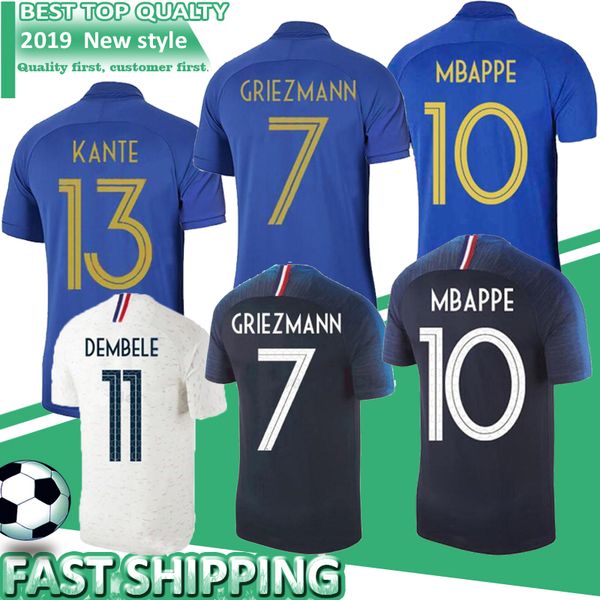 

1919 2019 two tar 2 griezmann mbappe kid france occer jer ey boy child centenary pogba long leeve football hirt maillot de foot 19 20, Black;yellow