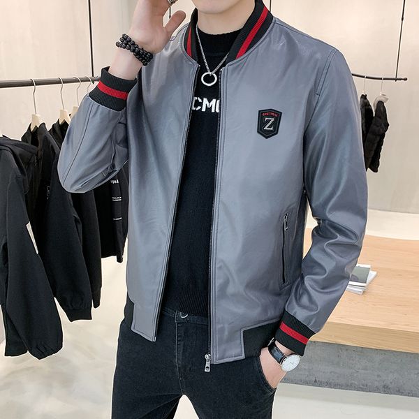 men's fur & faux men leather coat spring handsome jacket mens slim pu baseball uniform jackets and coats, Black
men's fur & faux men leather coat spring handsome jacket mens slim pu baseball uniform jackets and coats, Black