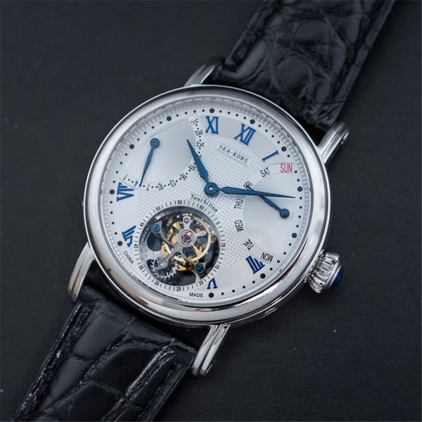 high-end luxury calendar week men tourbillon watch st8004 seagull crocodile leather men's mechanical watches sapphire dial, Slivery;brown
high-end luxury calendar week men tourbillon watch st8004 seagull crocodile leather men's mechanical watches sapphire dial, Slivery;brown