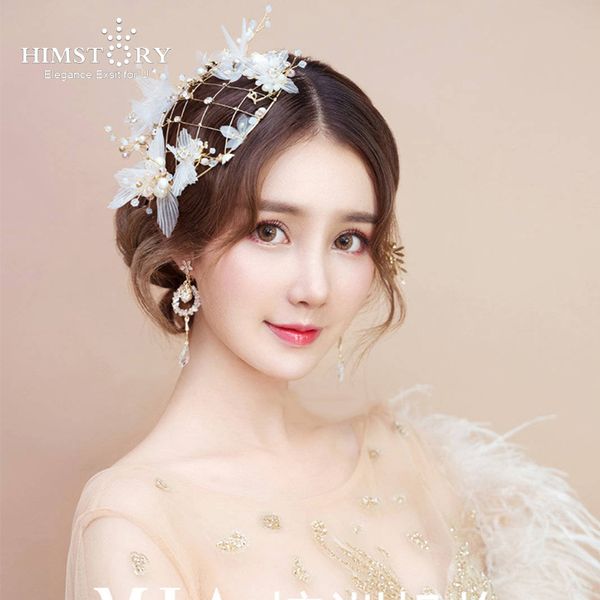 himstory handmade bridal wedding fedoras hair jewelry flower silk yarn headpieces wedding accessories beautiful hat headwear, Golden;white
himstory handmade bridal wedding fedoras hair jewelry flower silk yarn headpieces wedding accessories beautiful hat headwear, Golden;white