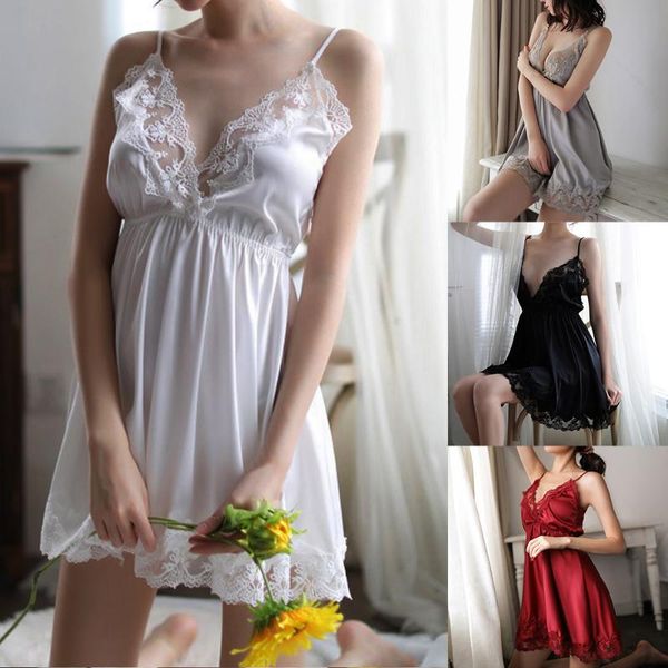 night sleep dress nighties for women underwear lingerie sling lace embroidery v-neck nightdress lenceria femenina, Black;red
night sleep dress nighties for women underwear lingerie sling lace embroidery v-neck nightdress lenceria femenina, Black;red